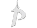 FJC Finejewelers Sterling Silver Medium Artisian Block Initial P Charm