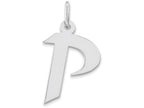 FJC Finejewelers Sterling Silver Medium Artisian Block Initial P Charm