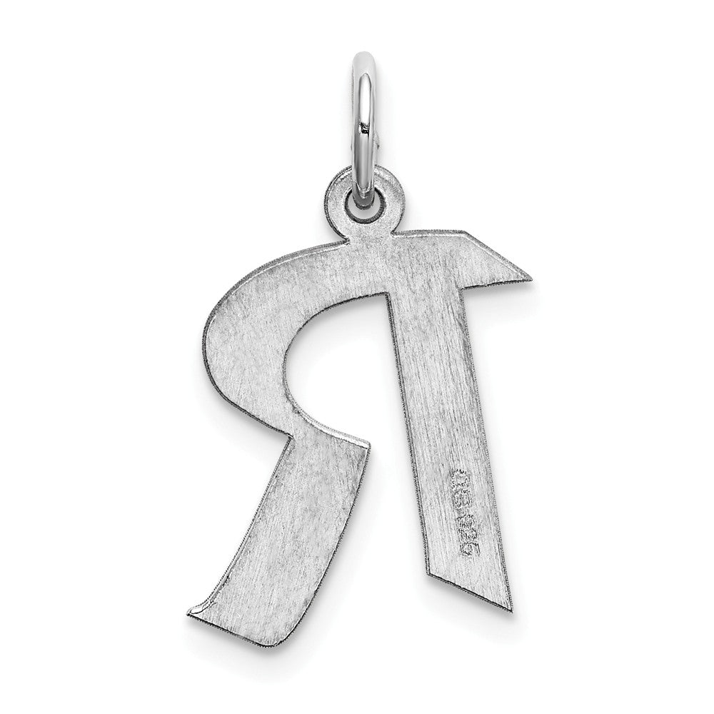 FJC Finejewelers Sterling Silver Medium Artisian Block Initial R Charm