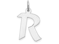 FJC Finejewelers Sterling Silver Medium Artisian Block Initial R Charm