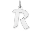 FJC Finejewelers Sterling Silver Medium Artisian Block Initial R Charm