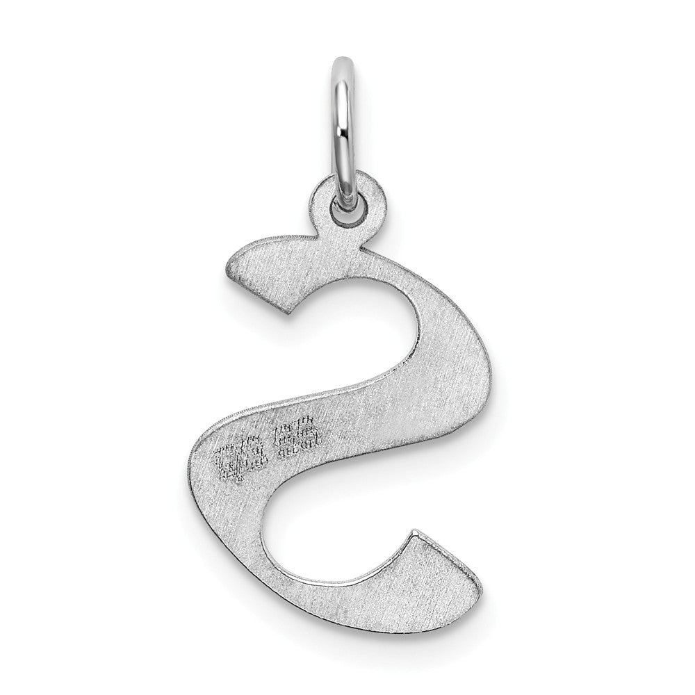FJC Finejewelers Sterling Silver Medium Artisian Block Initial S Charm
