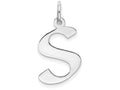 FJC Finejewelers Sterling Silver Medium Artisian Block Initial S Charm