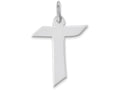 FJC Finejewelers Sterling Silver Medium Artisian Block Initial T Charm