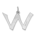 FJC Finejewelers Sterling Silver Medium Artisian Block Initial W Charm