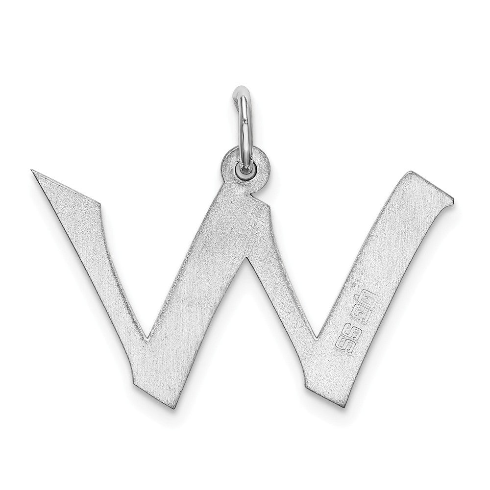 FJC Finejewelers Sterling Silver Medium Artisian Block Initial W Charm