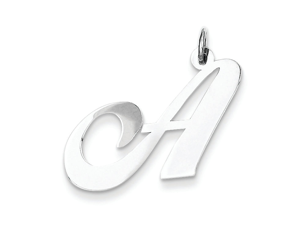 FJC Finejewelers Sterling Silver Large Fancy Script Initial A Charm