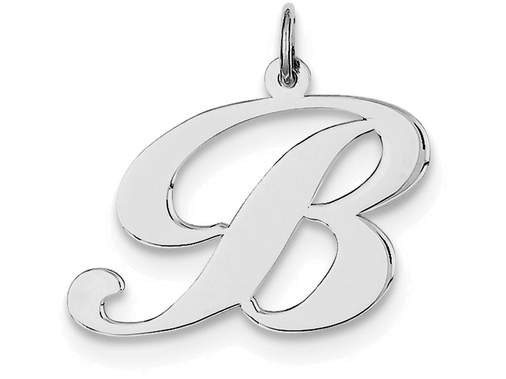 FJC Finejewelers Sterling Silver Large Fancy Script Initial B Charm