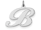 FJC Finejewelers Sterling Silver Large Fancy Script Initial B Charm