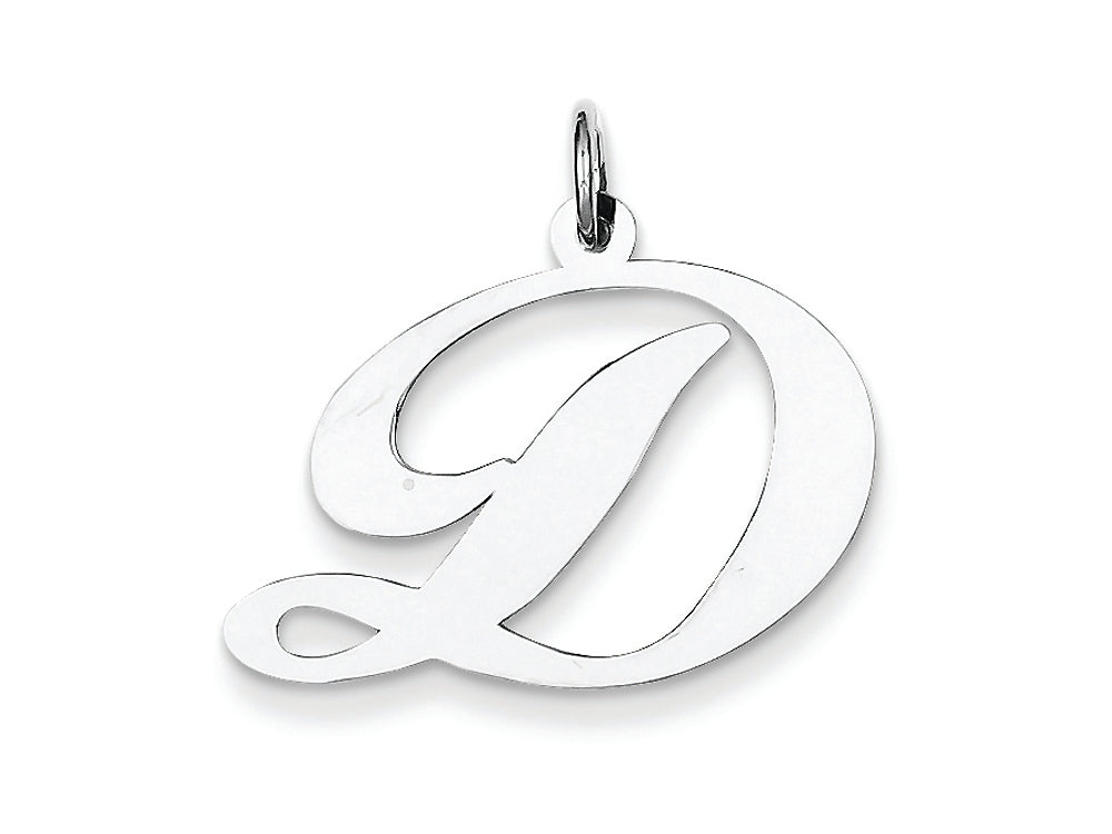FJC Finejewelers Sterling Silver Large Fancy Script Initial D Charm
