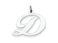 FJC Finejewelers Sterling Silver Large Fancy Script Initial D Charm
