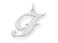 FJC Finejewelers Sterling Silver Large Fancy Script Initial F Charm