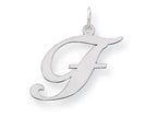 FJC Finejewelers Sterling Silver Large Fancy Script Initial F Charm