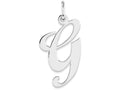 FJC Finejewelers Sterling Silver Large Fancy Script Initial G Charm