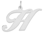 FJC Finejewelers Sterling Silver Large Fancy Script Initial H Charm