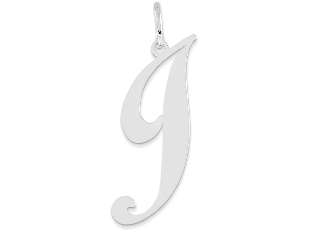FJC Finejewelers Sterling Silver Large Fancy Script Initial J Charm