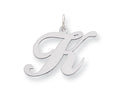 FJC Finejewelers Sterling Silver Large Fancy Script Initial K Charm