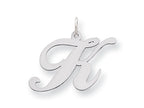 FJC Finejewelers Sterling Silver Large Fancy Script Initial K Charm