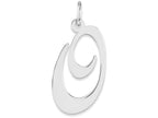 FJC Finejewelers Sterling Silver Large Fancy Script Initial O Charm