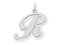 FJC Finejewelers Sterling Silver Large Fancy Script Initial R Charm