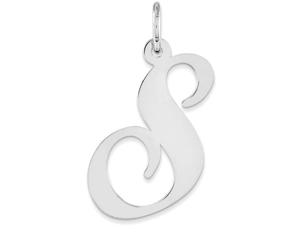 FJC Finejewelers Sterling Silver Large Fancy Script Initial S Charm