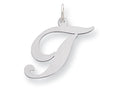 FJC Finejewelers Sterling Silver Large Fancy Script Initial T Charm