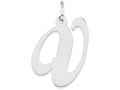 FJC Finejewelers Sterling Silver Large Fancy Script Initial V Charm
