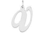 FJC Finejewelers Sterling Silver Large Fancy Script Initial V Charm