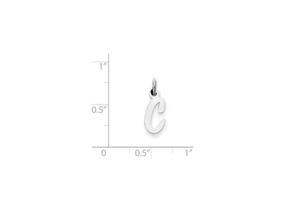 FJC Finejewelers Sterling Silver Small Initial C Charm