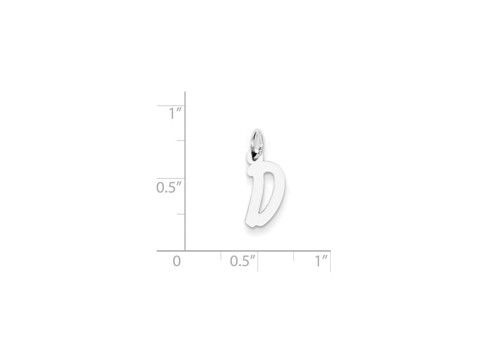 FJC Finejewelers Sterling Silver Small Initial D Charm