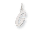 FJC Finejewelers Sterling Silver Small Initial G Charm
