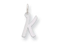 FJC Finejewelers Sterling Silver Small Initial K Charm