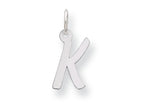 FJC Finejewelers Sterling Silver Small Initial K Charm