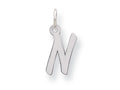 FJC Finejewelers Sterling Silver Small Initial N Charm