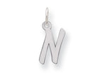 FJC Finejewelers Sterling Silver Small Initial N Charm