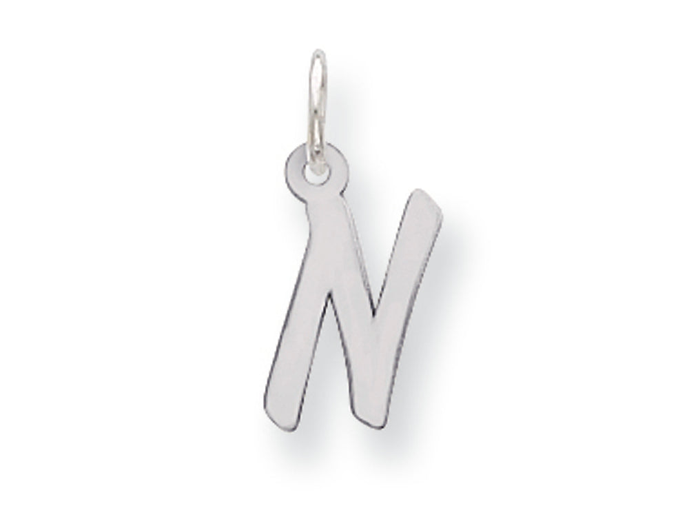 FJC Finejewelers Sterling Silver Small Initial N Charm