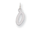 FJC Finejewelers Sterling Silver Small Initial O Charm