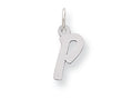 FJC Finejewelers Sterling Silver Small Initial P Charm