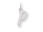 FJC Finejewelers Sterling Silver Small Initial P Charm