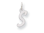 FJC Finejewelers Sterling Silver Small Initial S Charm