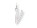 FJC Finejewelers Sterling Silver Small Initial V Charm