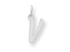 FJC Finejewelers Sterling Silver Small Initial V Charm