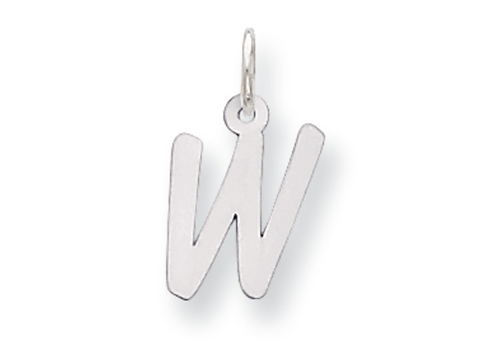FJC Finejewelers Sterling Silver Small Initial W Charm