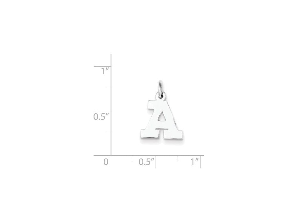 FJC Finejewelers Sterling Silver Small Block Initial A Charm