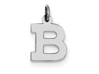 FJC Finejewelers Sterling Silver Small Block Initial B Charm