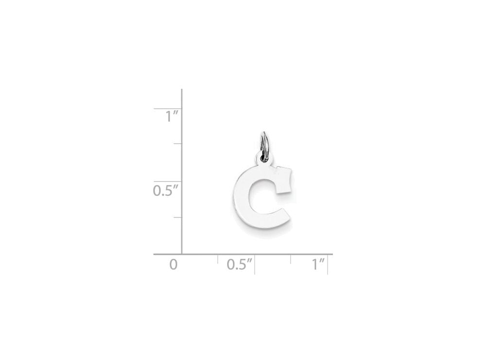 FJC Finejewelers Sterling Silver Small Block Initial C Charm