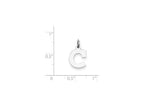 FJC Finejewelers Sterling Silver Small Block Initial C Charm
