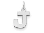 FJC Finejewelers Sterling Silver Small Block Initial J Charm