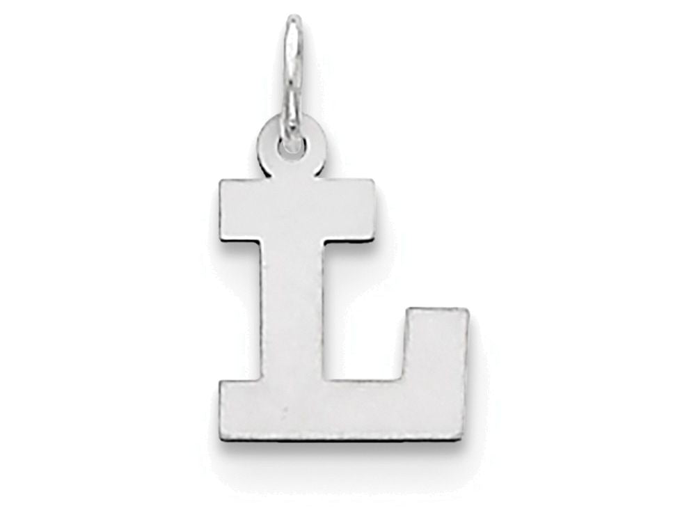 FJC Finejewelers Sterling Silver Small Block Initial L Charm