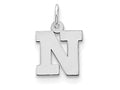 FJC Finejewelers Sterling Silver Small Block Initial N Charm